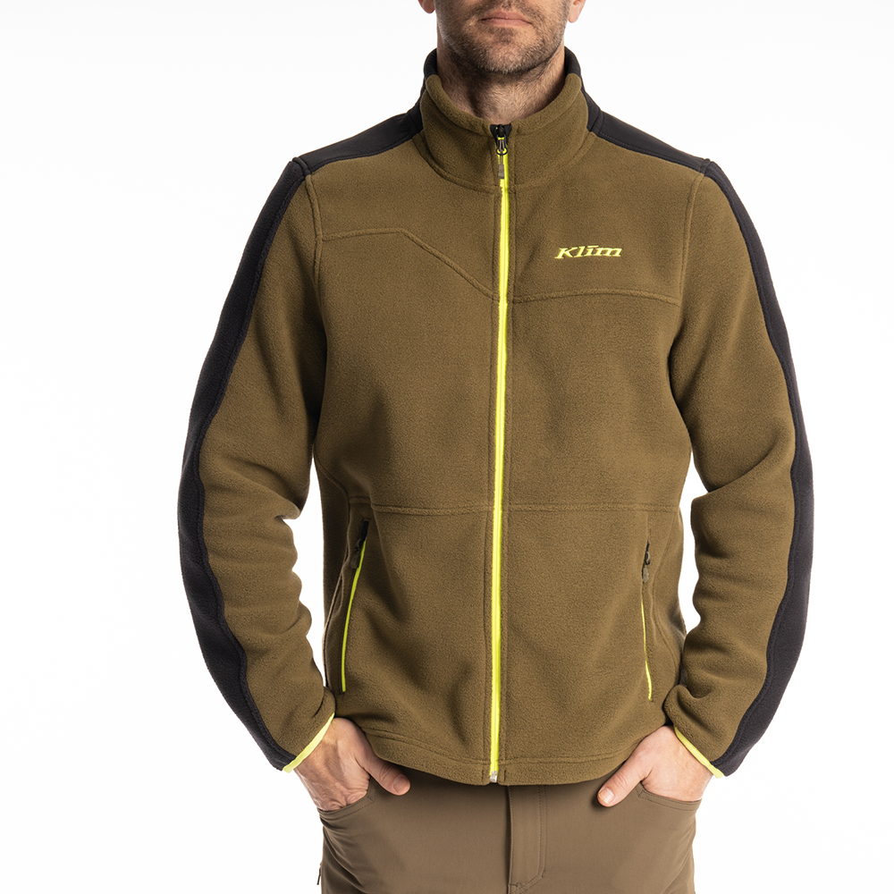 [Color:::Dark Olive - Black] Klim Teton Crest Fleece Jacket