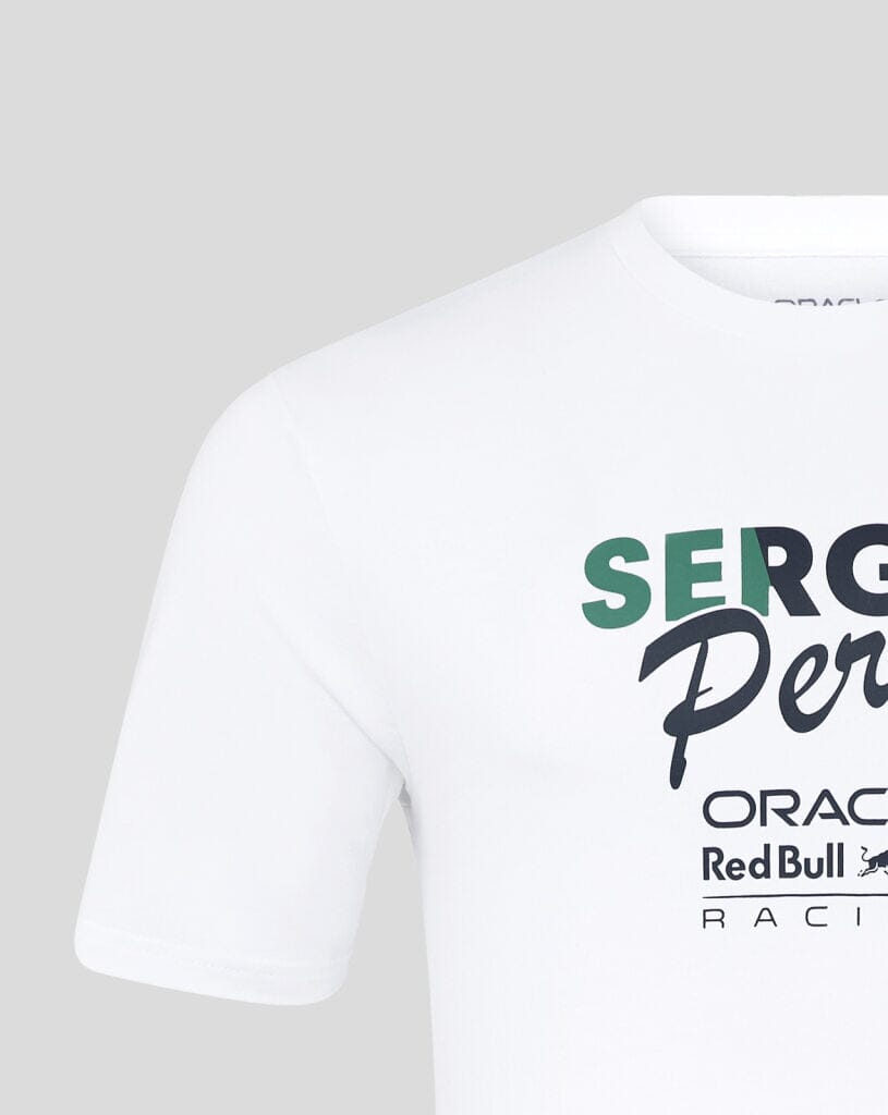 Red Bull Racing F1 Sergio "Checo" Perez Flag T-Shirt - White/Navy Red Bull Racing