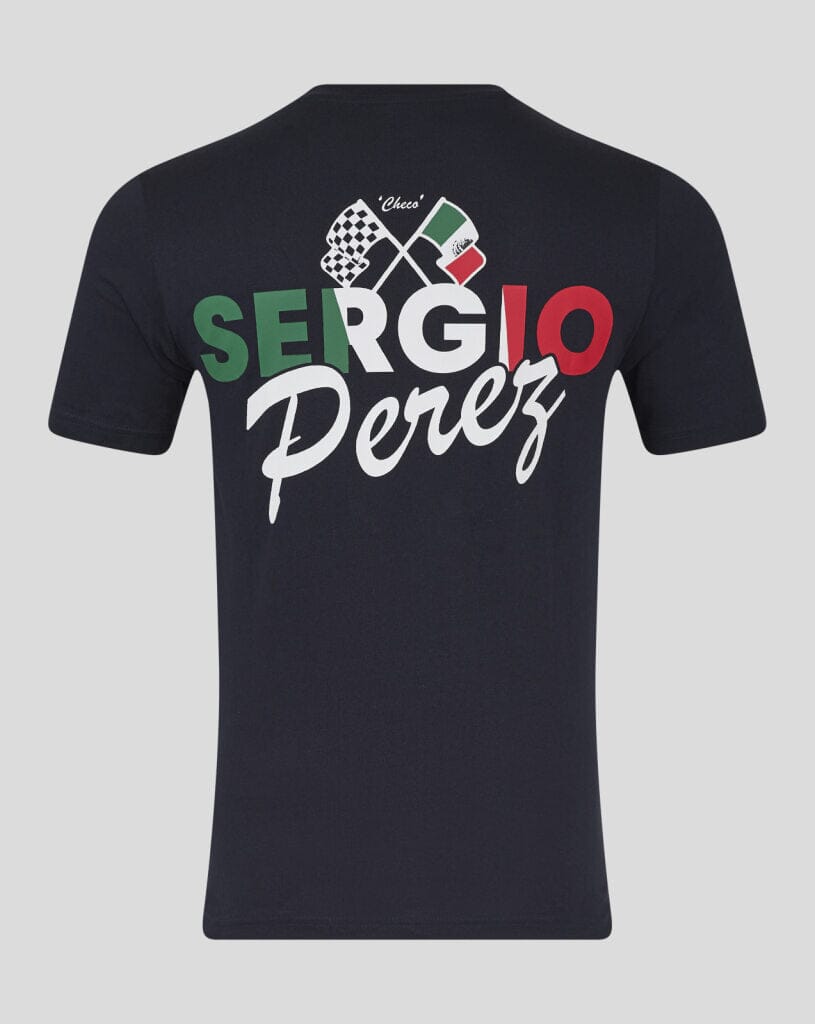 Red Bull Racing F1 Sergio "Checo" Perez Flag T-Shirt - White/Navy Red Bull Racing