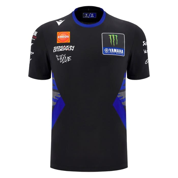 Monster Energy Yamaha 2025 Men's Team Replica T-Shirt - Black Yamaha Racing