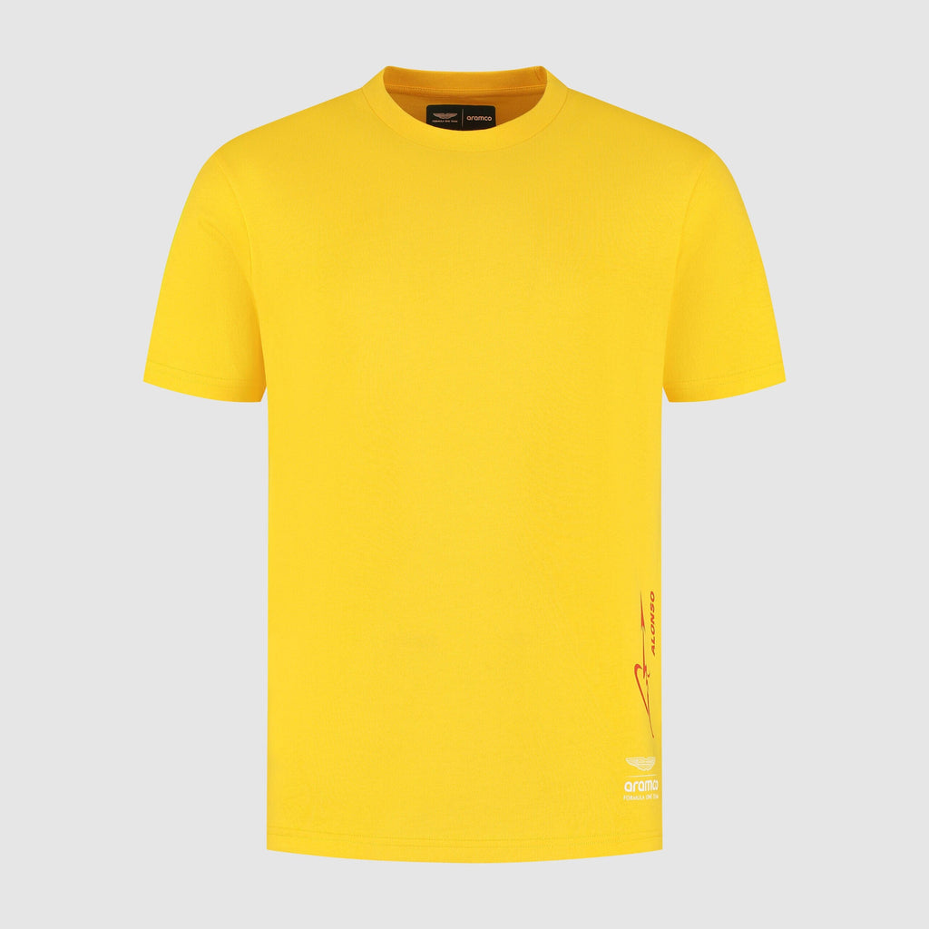 Aston Martin F1 Special Edition Spain GP T-Shirt - Yellow Aston Martin F1