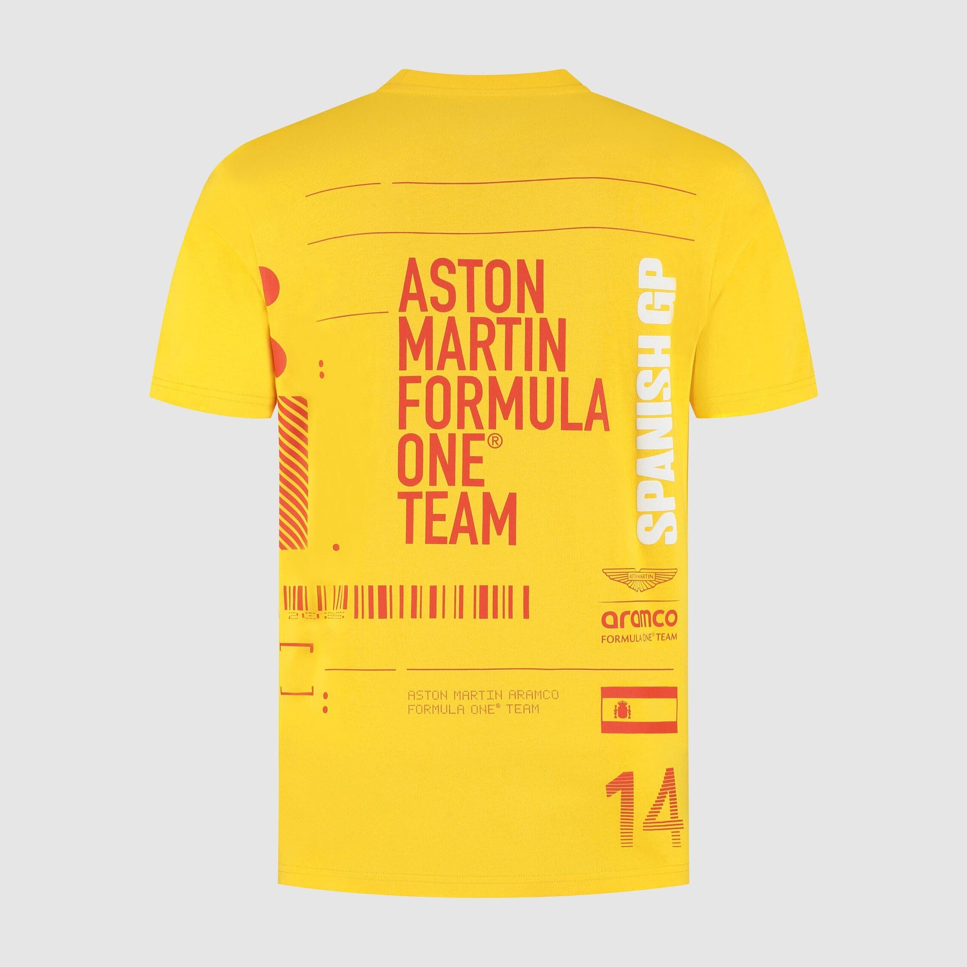 Aston Martin F1 Special Edition Spain GP T-Shirt - Yellow Aston Martin F1