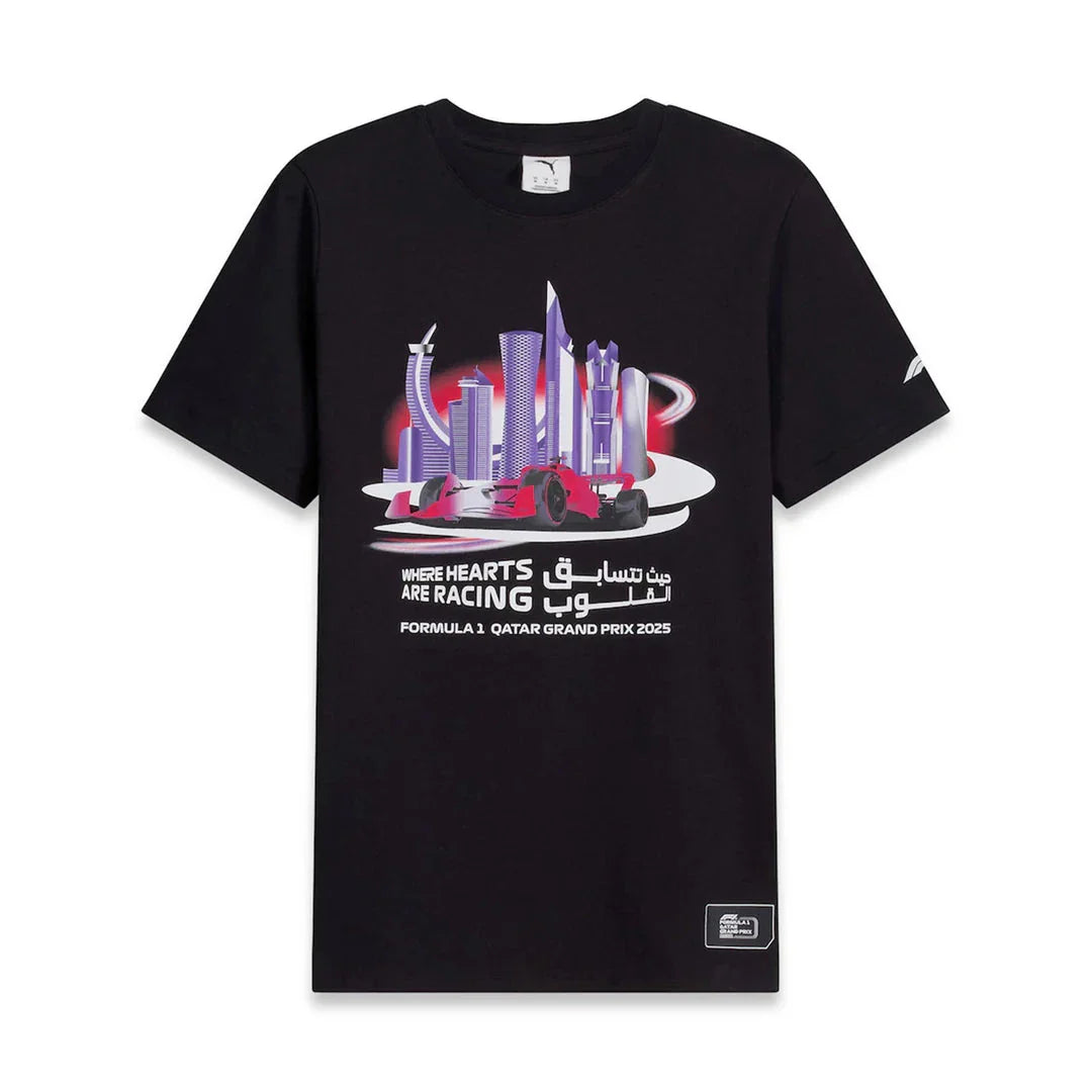 Formula 1 Tech Collection F1 Qatar GP T-Shirt - Black/White T-shirts Formula 1 XS Black 