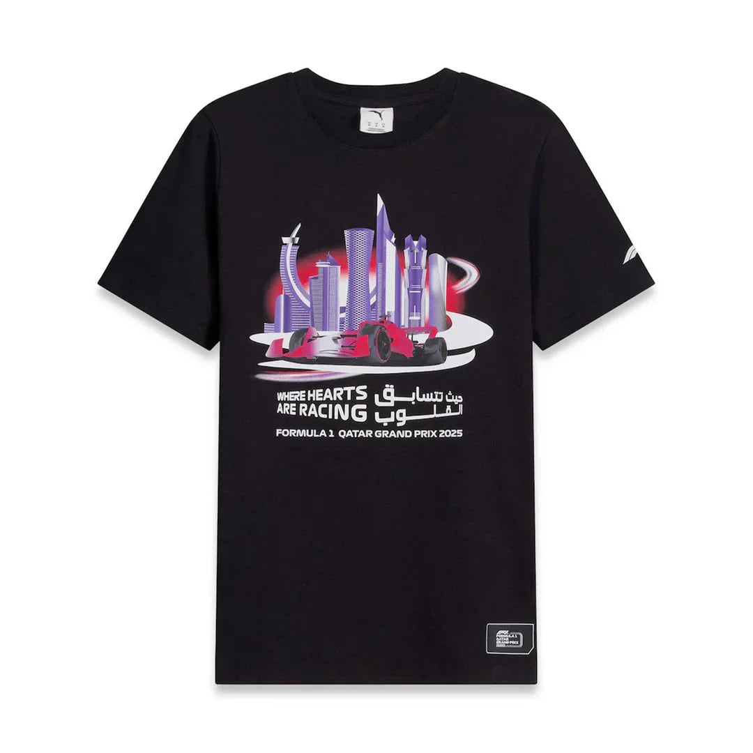 Formula 1 Tech Collection F1 Qatar GP T-Shirt - Black/White T-shirts Formula 1 XS Black 