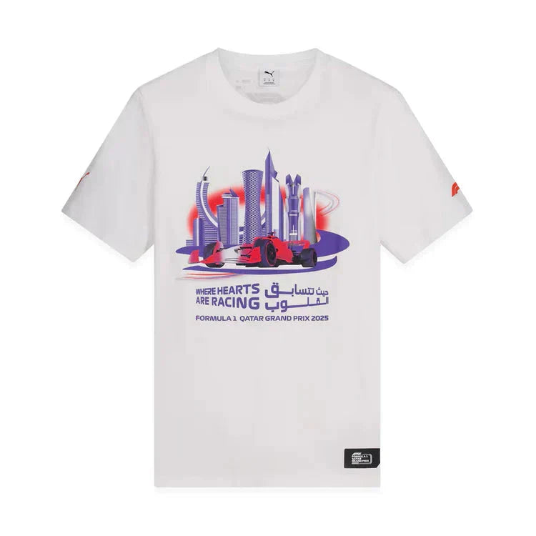 Formula 1 Tech Collection F1 Qatar GP T-Shirt - Black/White T-shirts Formula 1 XS White 