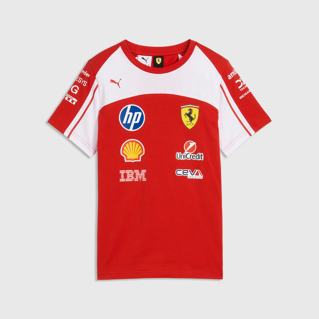 Scuderia Ferrari F1 2026 Kids Team T-Shirt - Youth Puma Red Scuderia Ferrari