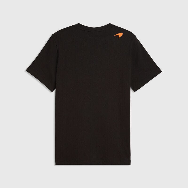 McLaren F1 Essentials Small Logo T-Shirt - Puma Black/Papaya/White Glow Heather McLaren