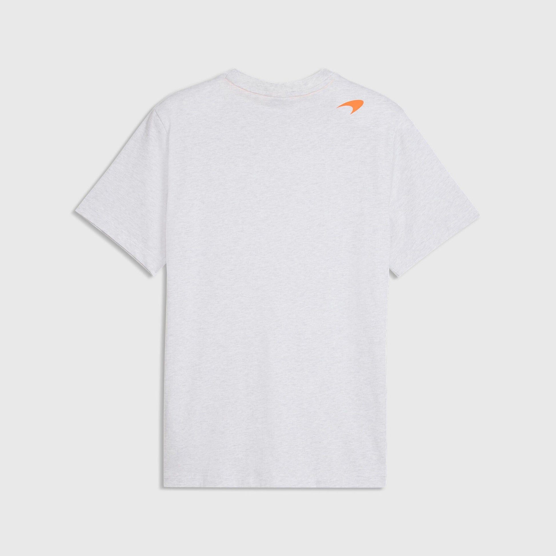 McLaren F1 Essentials Small Logo T-Shirt - Puma Black/Papaya/White Glow Heather McLaren