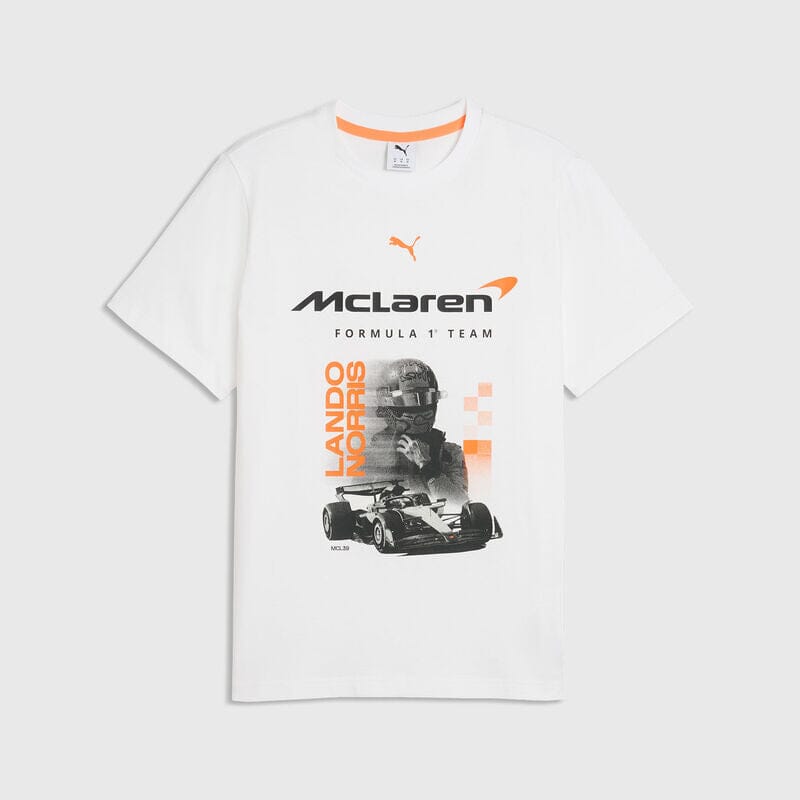 McLaren F1 Lando Norris Driver T-Shirt - Puma Black/White T-shirts McLaren XS White 