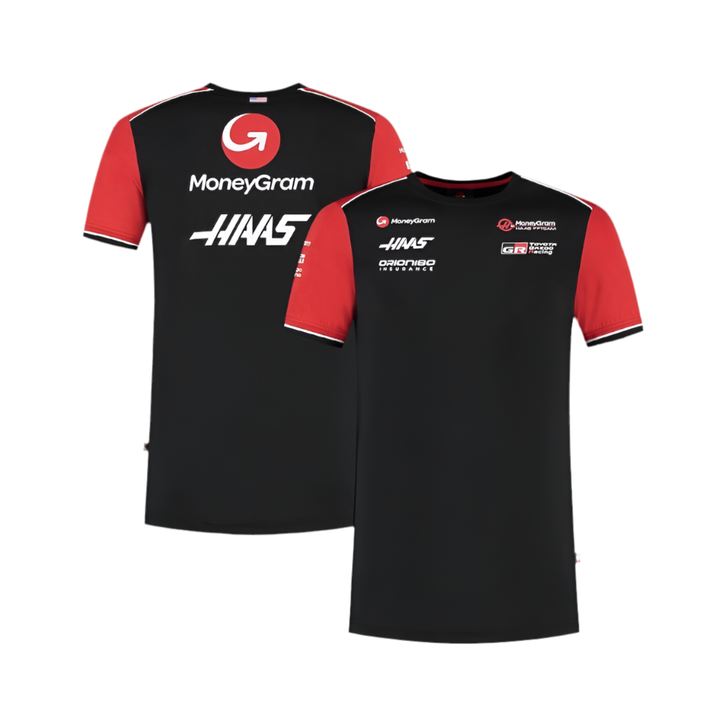 Haas F1 Moneygram 2025 Team T-Shirt - Black Endless Racegear
