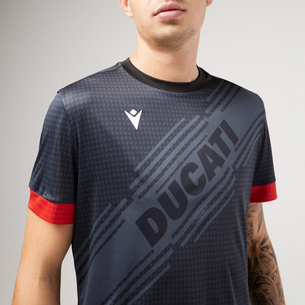 Ducati x Macron Men's Padel T-Shirt - Red/Black Endless Racegear