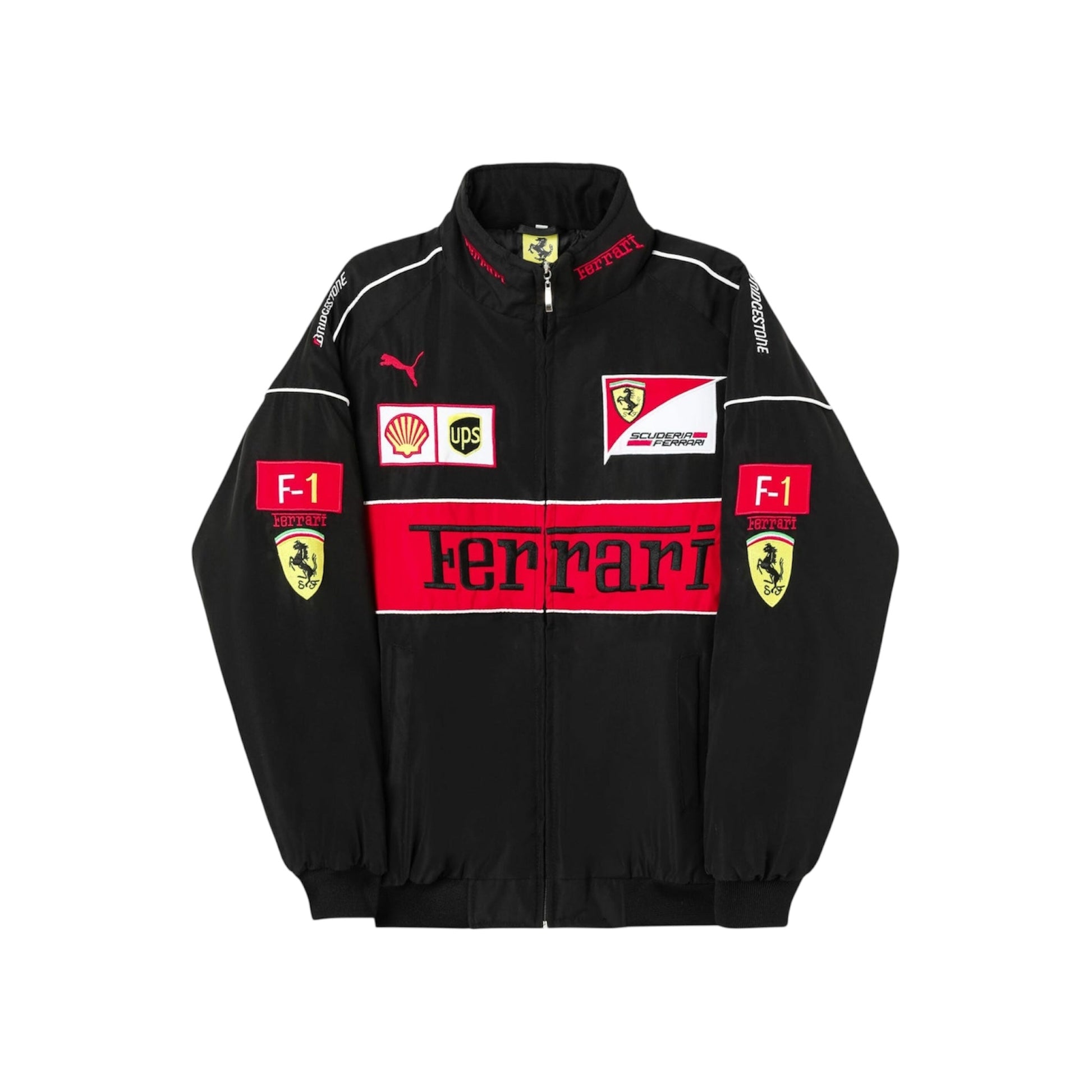 Ferrari F1 Vintage Black Jacket | Classic Motorsport Apparel Endless Racegear