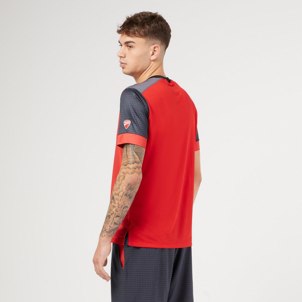 Ducati x Macron Men's Padel T-Shirt - Red/Black Endless Racegear