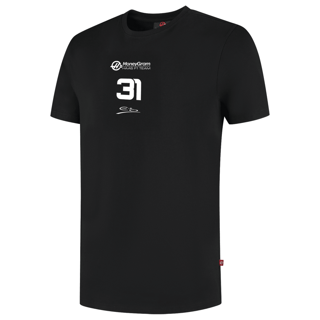 Haas Racing F1 Esteban Ocon Essential T-Shirt - Black Haas F1 Racing Team