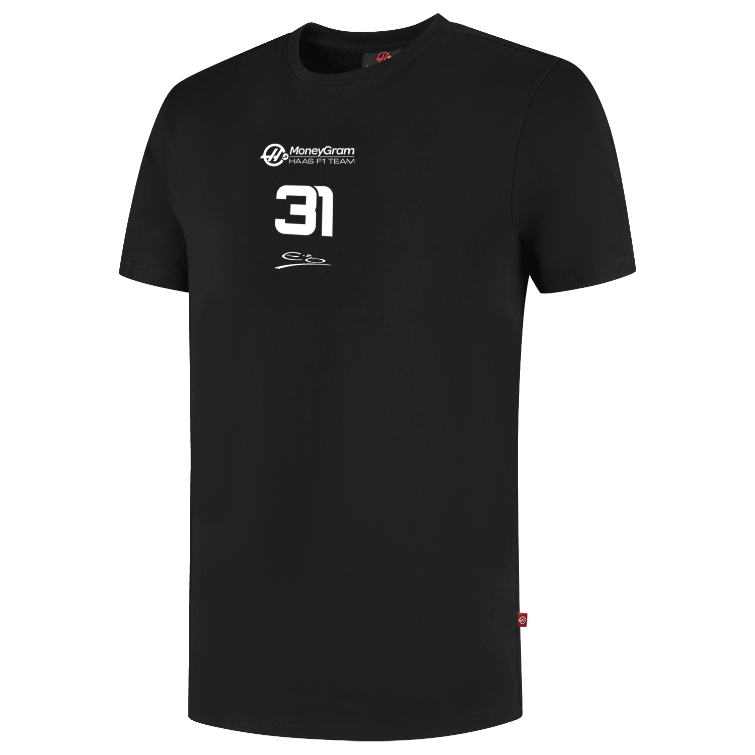 Haas Racing F1 Esteban Ocon Essential T-Shirt - Black Haas F1 Racing Team