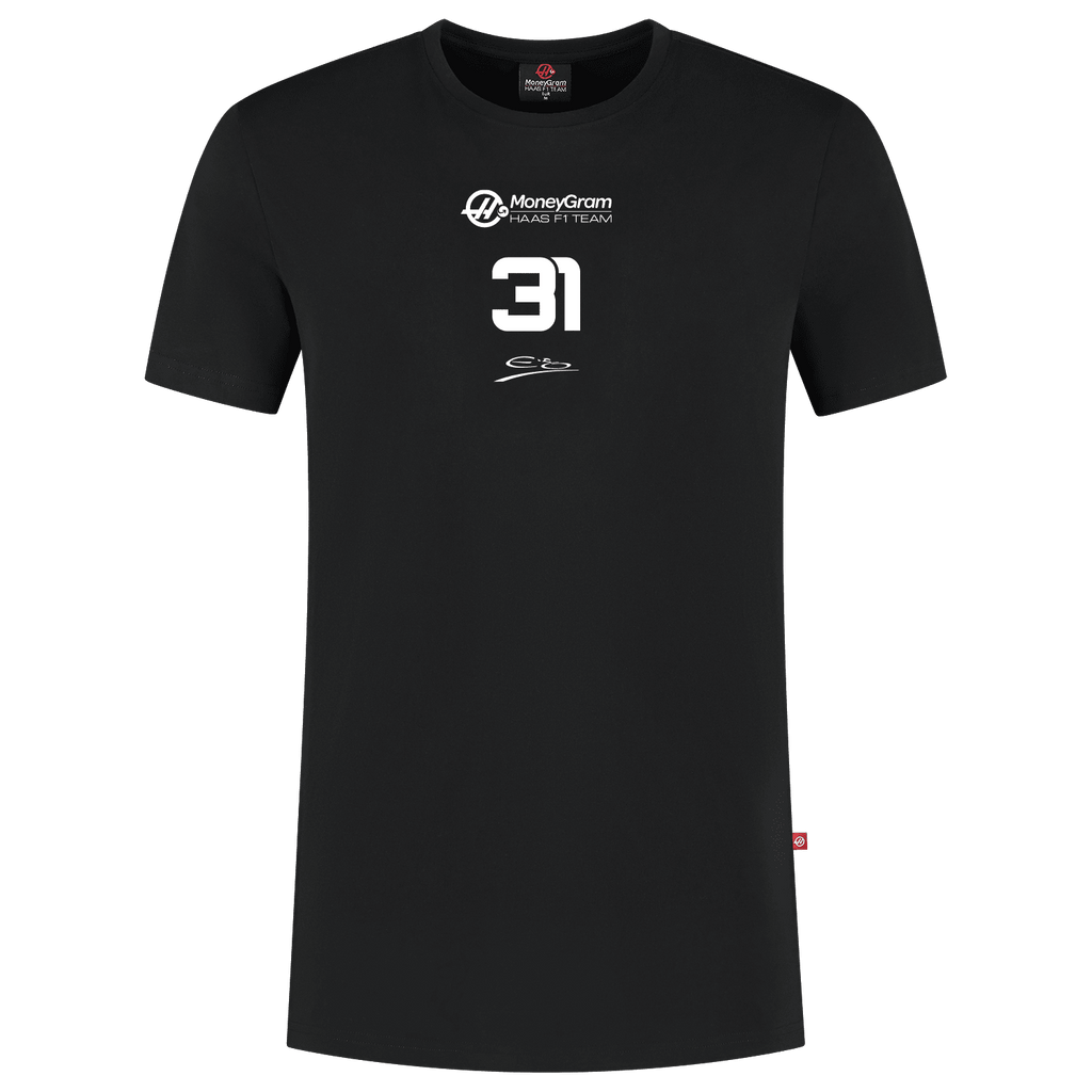 Haas Racing F1 Esteban Ocon Essential T-Shirt - Black Haas F1 Racing Team
