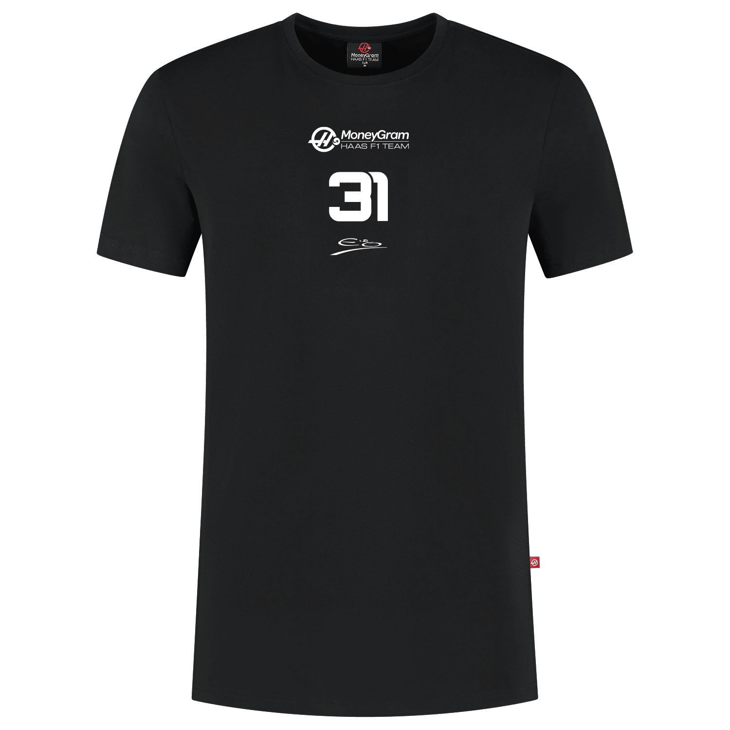 Haas Racing F1 Esteban Ocon Essential T-Shirt - Black Haas F1 Racing Team
