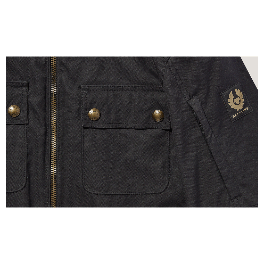 *New* Belstaff Roberts Cotton Canvas Motorcycle Jacket - Black