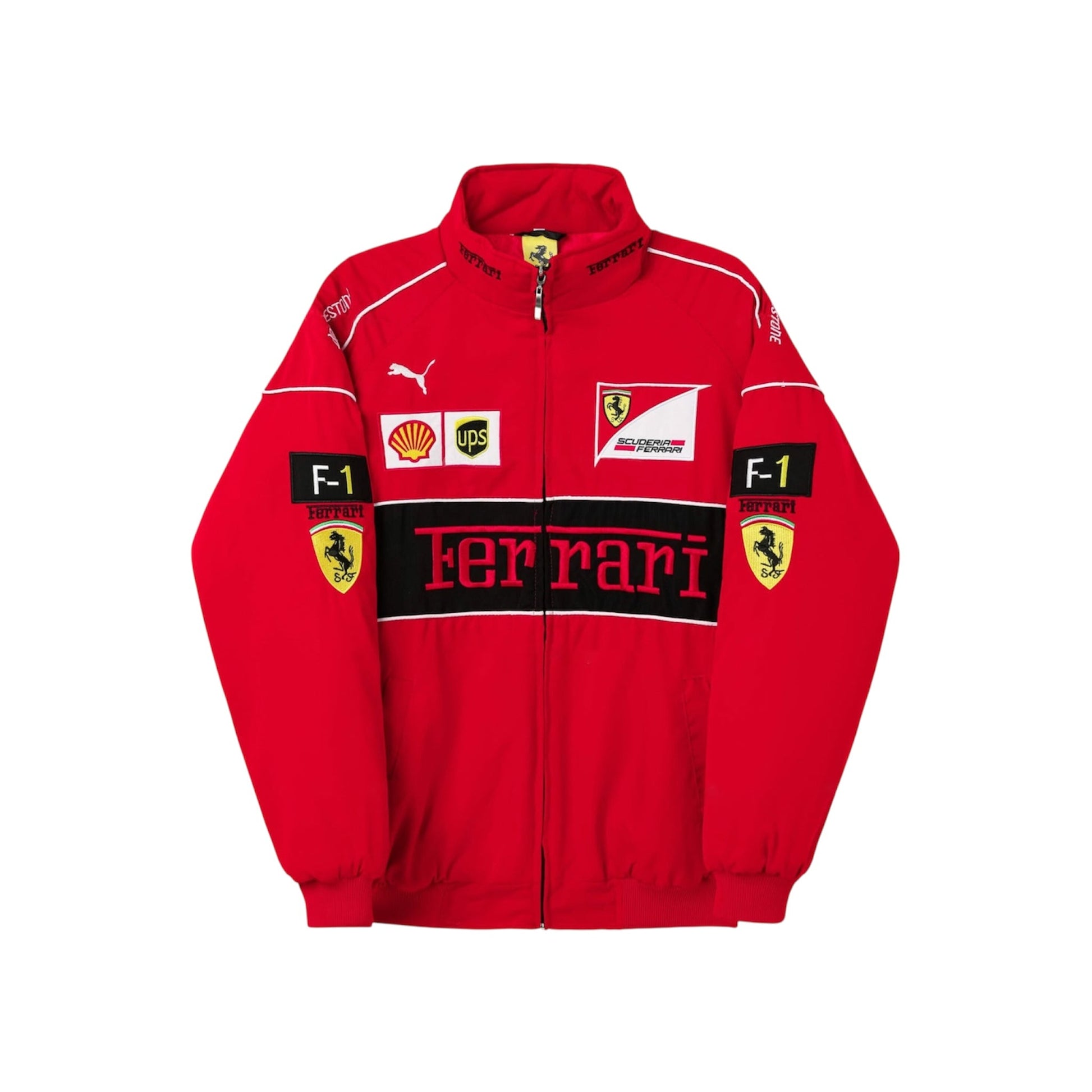 Ferrari F1 Vintage Red Jacket | Classic Motorsport Apparel Ex Race Gear
