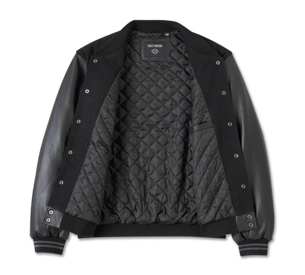 Harley-Davidson V-Twin Varsity Leather Jacket - Endless Racegear