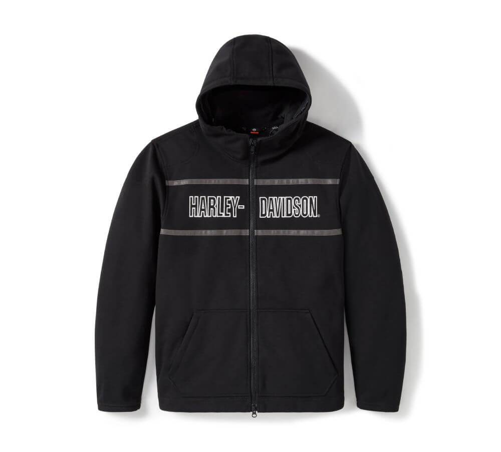 Harley-Davidson H-D Trenton Deflector 2.0 Hooded Riding Fleece - Harley Black Harley-Davidson