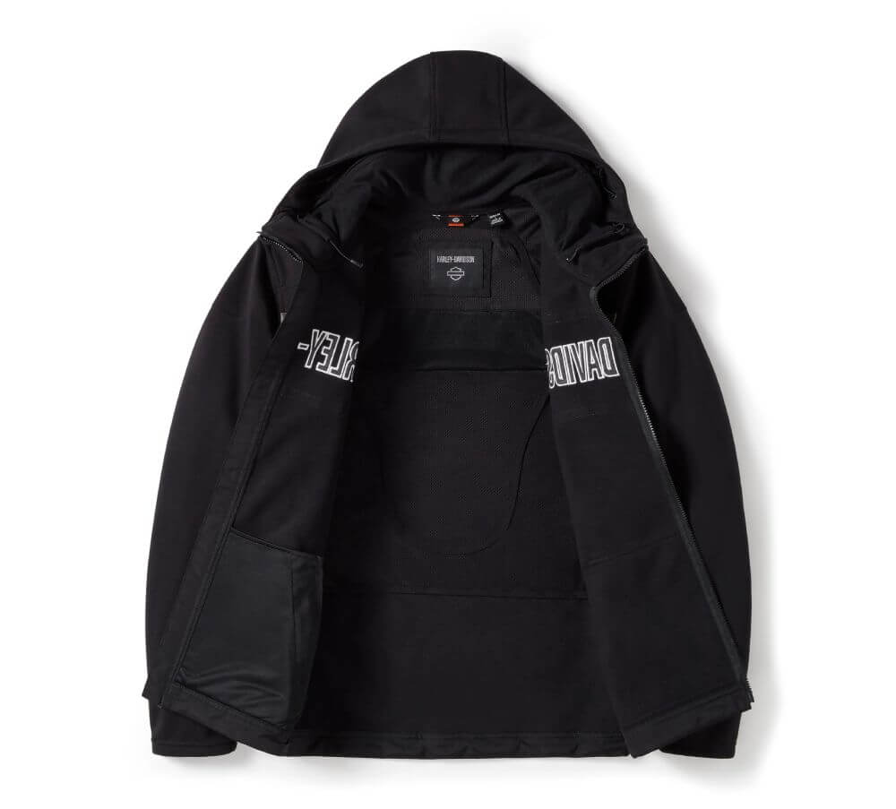 Harley-Davidson H-D Trenton Deflector 2.0 Hooded Riding Fleece - Harley Black Harley-Davidson