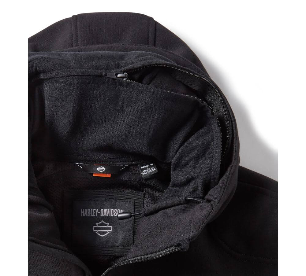Harley-Davidson H-D Trenton Deflector 2.0 Hooded Riding Fleece - Harley Black Harley-Davidson