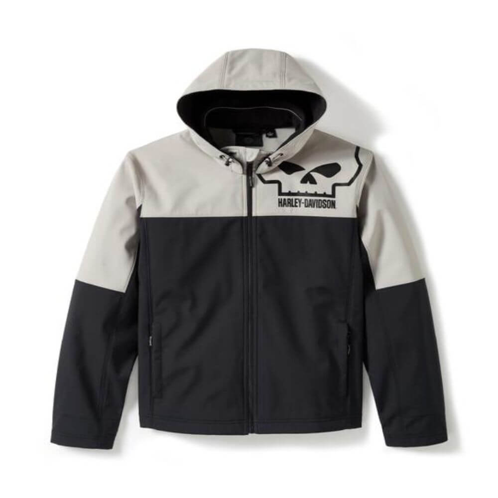 Harley-Davidson Willie G Skull Water Repellent Softshell Jacket Black/White Harley-Davidson