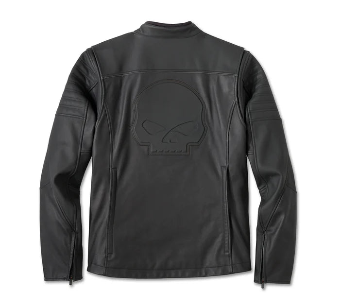 Men's Willie G Skull Graphic Leather Riding Jacket Harley-Davidson