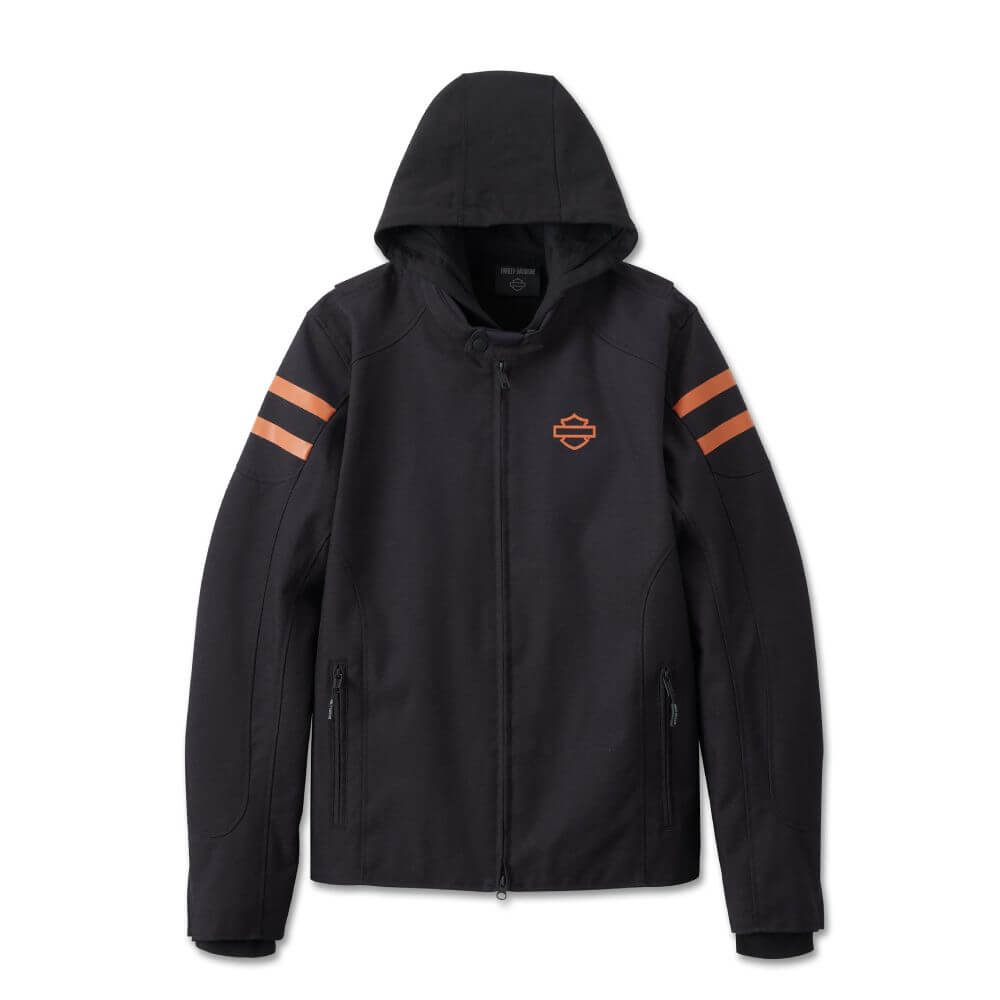 Harley-Davidson Men's Ovation 3-in-1 Textile Riding Jacket Black / Orange Harley-Davidson