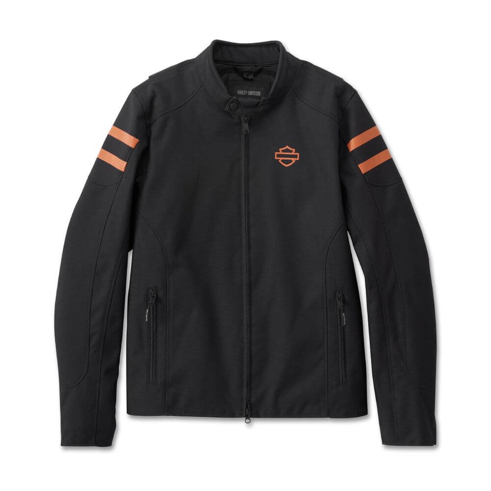Harley-Davidson Men's Ovation 3-in-1 Textile Riding Jacket Black / Orange Harley-Davidson