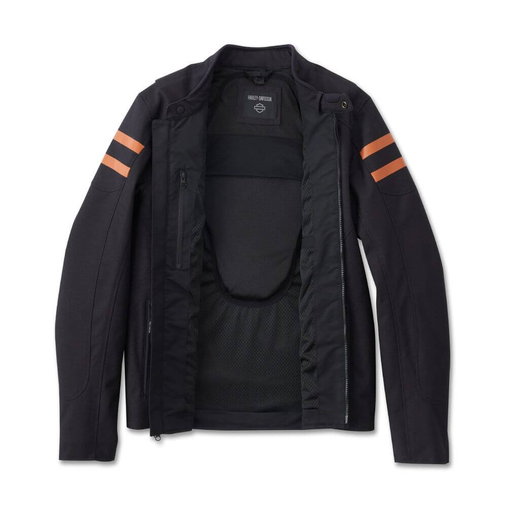 Harley-Davidson Men's Ovation 3-in-1 Textile Riding Jacket Black / Orange Harley-Davidson