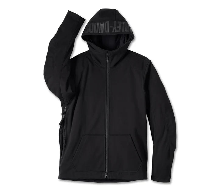 Men's Deflector 2.0 Hooded Riding Fleece - Black Beauty Harley-Davidson