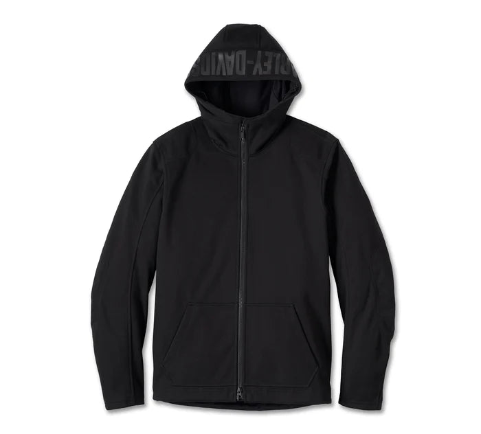 Men's Deflector 2.0 Hooded Riding Fleece - Black Beauty Harley-Davidson