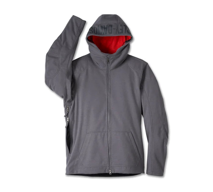 Men's Deflector 2.0 Hooded Riding Fleece - Quiet Shade Harley-Davidson