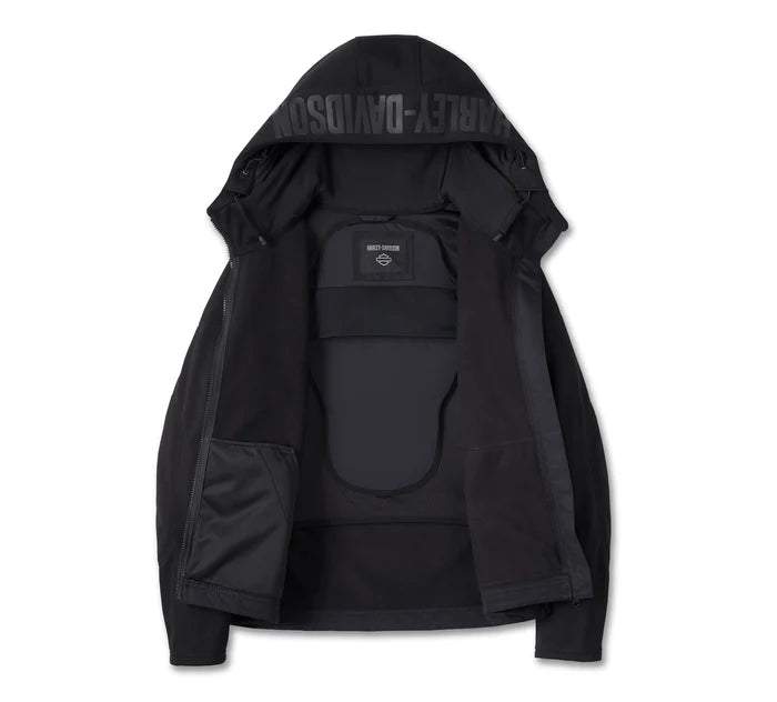 Women's Deflector 2.0 Hooded Riding Fleece - Black Beauty Harley-Davidson