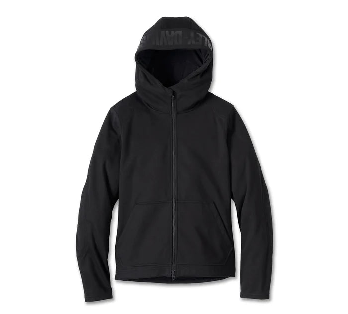 Women's Deflector 2.0 Hooded Riding Fleece - Black Beauty Harley-Davidson