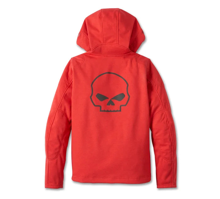 Women's Deflector 2.0 Hooded Riding Fleece - High Risk Red Harley-Davidson