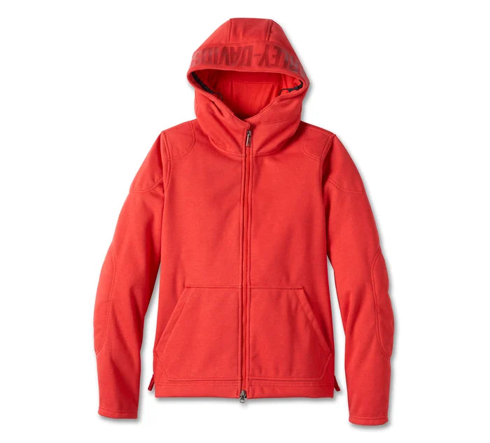 Women's Deflector 2.0 Hooded Riding Fleece - High Risk Red Harley-Davidson