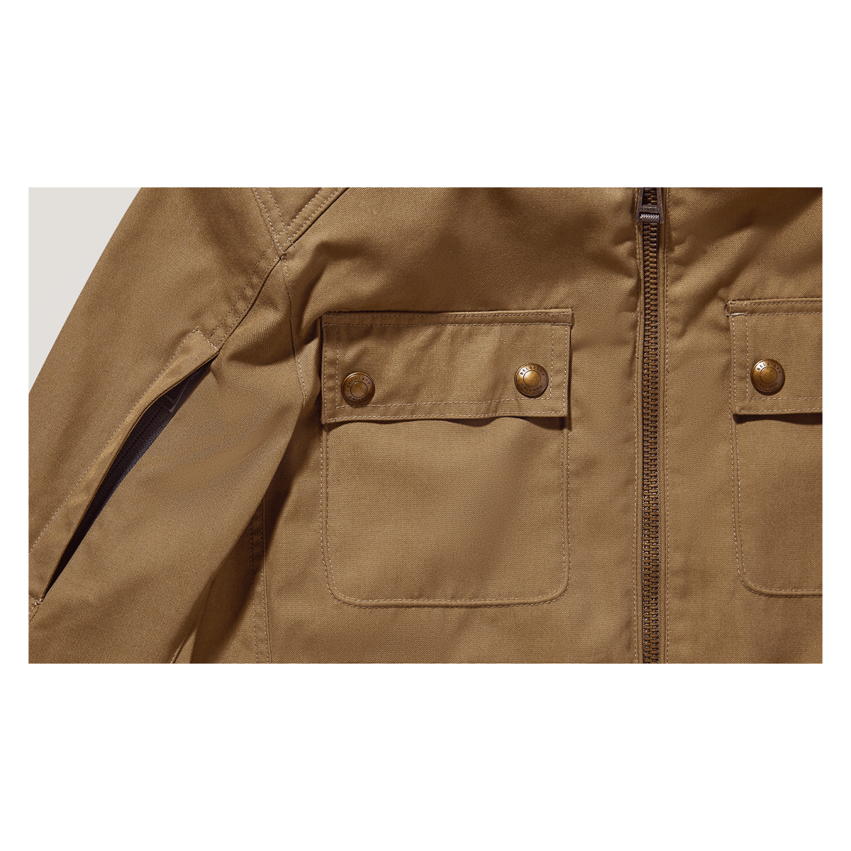 *New* Belstaff Roberts Cotton Canvas Motorcycle Jacket - Olive