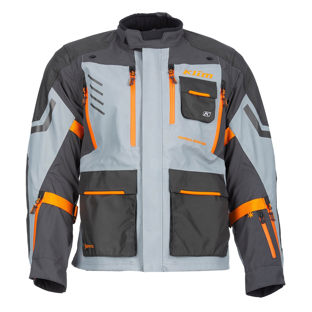 [Color:::ASPHALT - EMBER ORANGE] Klim Carlbad Jacket