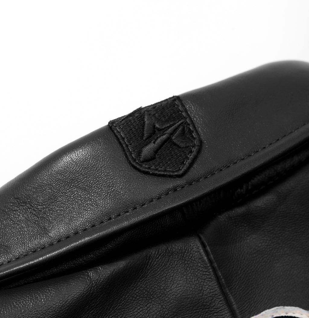 Buy Best Genuine Style Jet Black Avirex Leather Fashion Jackets For Sale rfxleatherofficial
