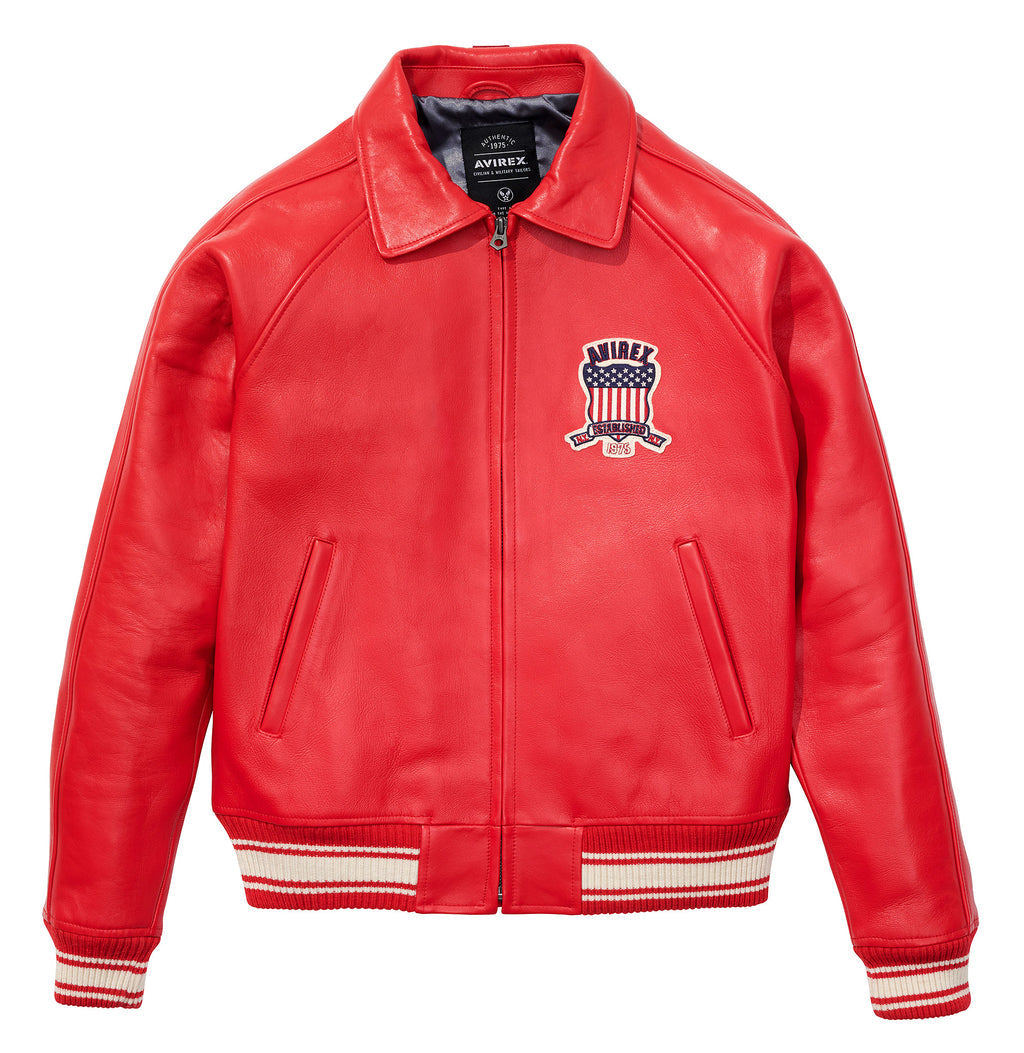 Buy Best Style Salvage Red Color Leather Fashion Bomber Jackets For Sale rfxleatherofficial