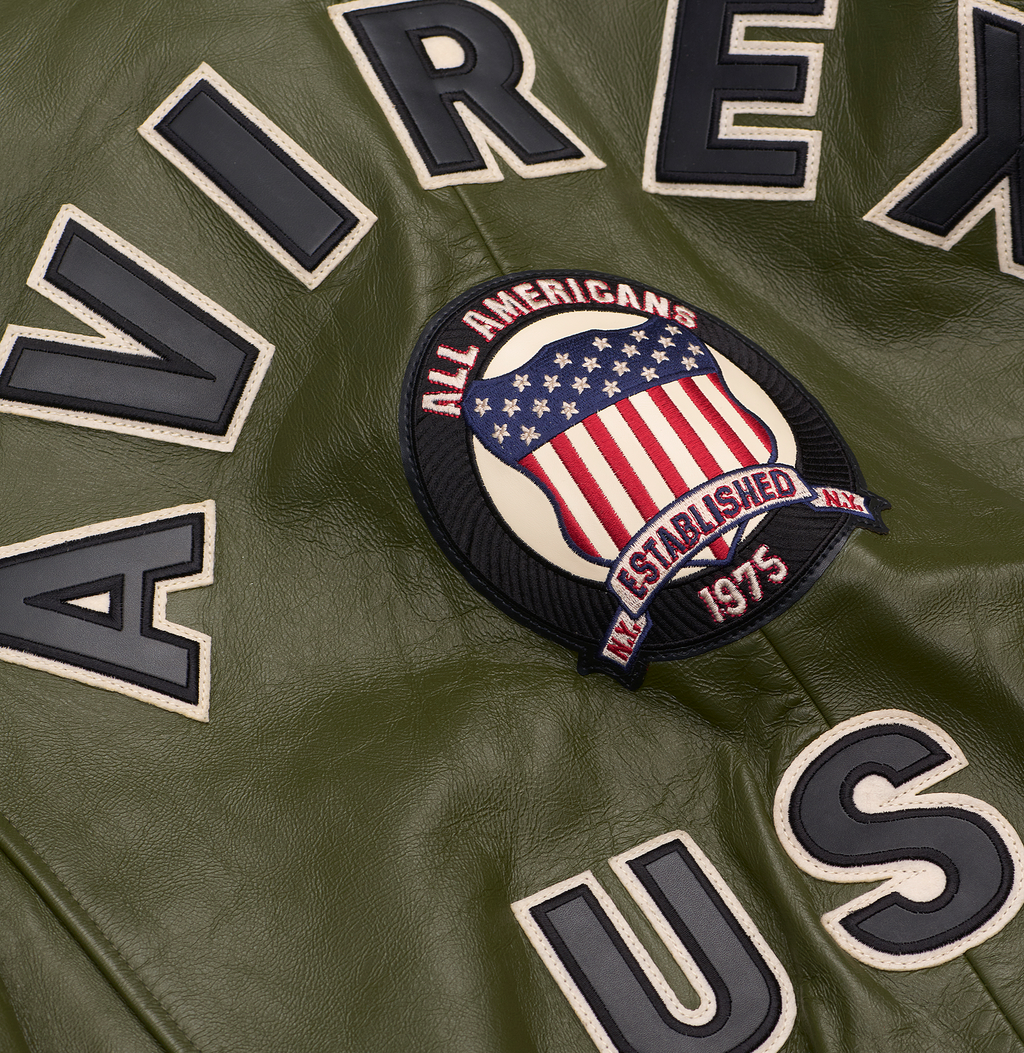 Buy Best Style Olive Leather Fashion Bomber Avirex Leather Jackets For Mens rfxleatherofficial