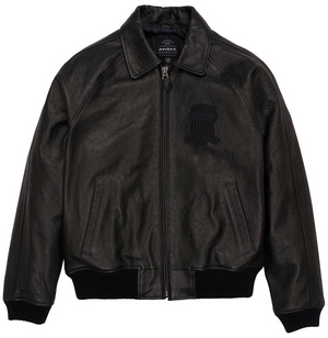 Buy Best Style Black Ostrich Fashion Bomber Avirex Leather Jackets For Mens rfxleatherofficial