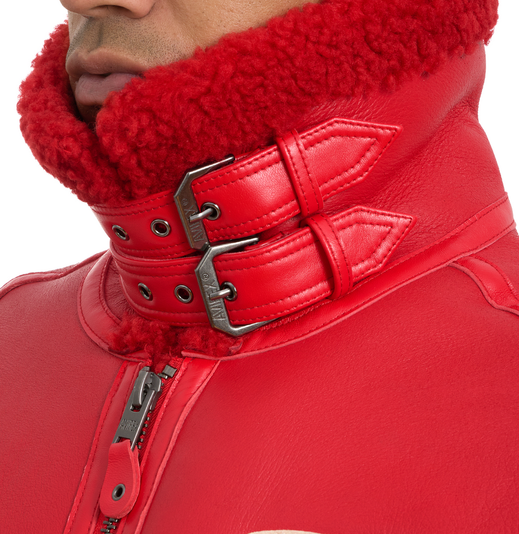 Buy the Best: Winter Avirex B3 Bomber Shearling Leather Jackets for Men – 30% Off! rfxleatherofficial