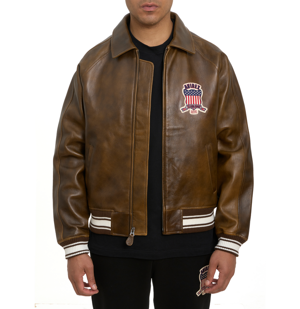 Limited Edition Avirex Vintage Fashion Bomber Leather Jackets For Sale rfxleatherofficial
