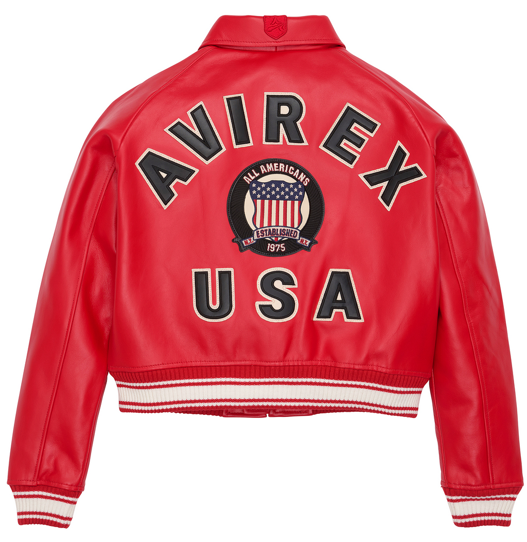 Shop Best High Quality Fashion Bomber Style Salvage Red Avirex Jackets rfxleatherofficial