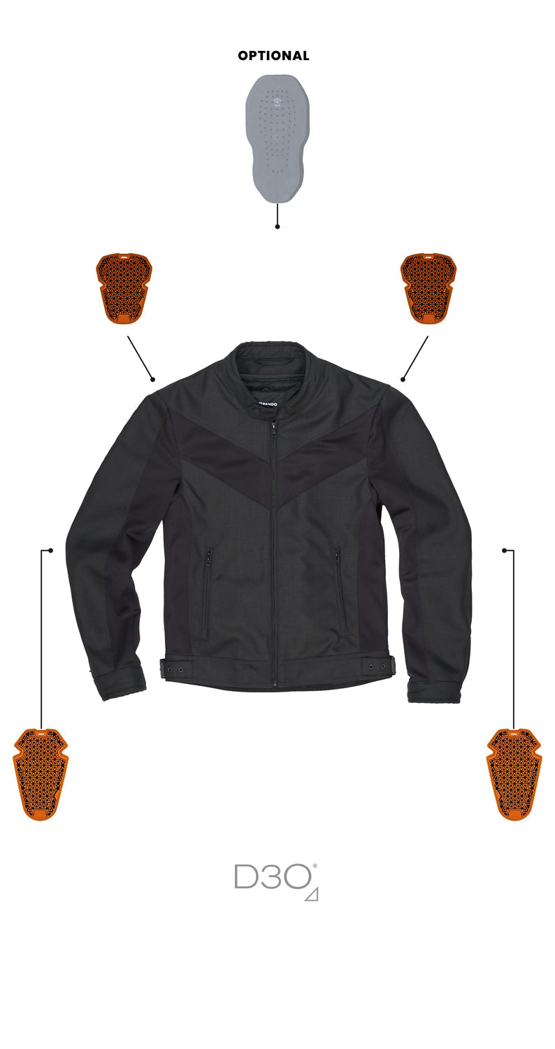 AIR TATE JACKET BLACK Pando Moto