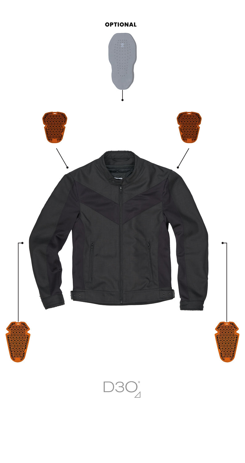 AIR TATE JACKET BLACK Pando Moto